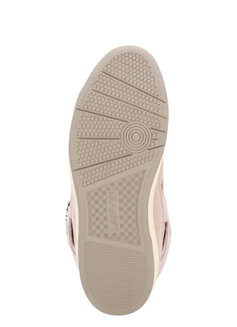 Lanvin Pink Curb Double Waxed Laces Sneakers