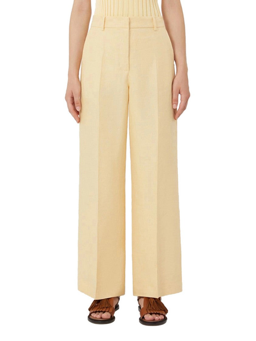 Max Mara Yellow Wkdmalizia Virgin Wool Trousers