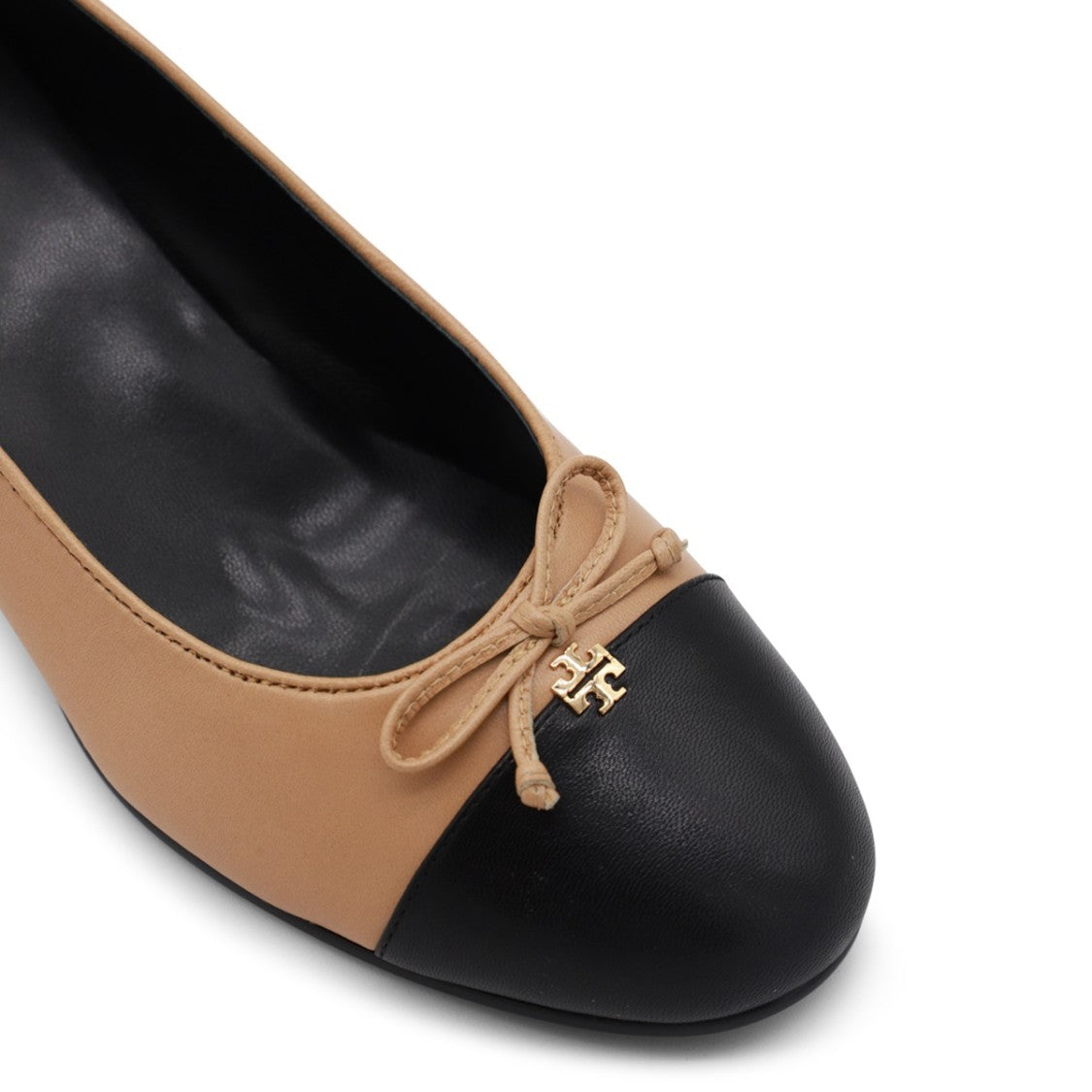 Tory Burch Brown And Black Leather Pumps