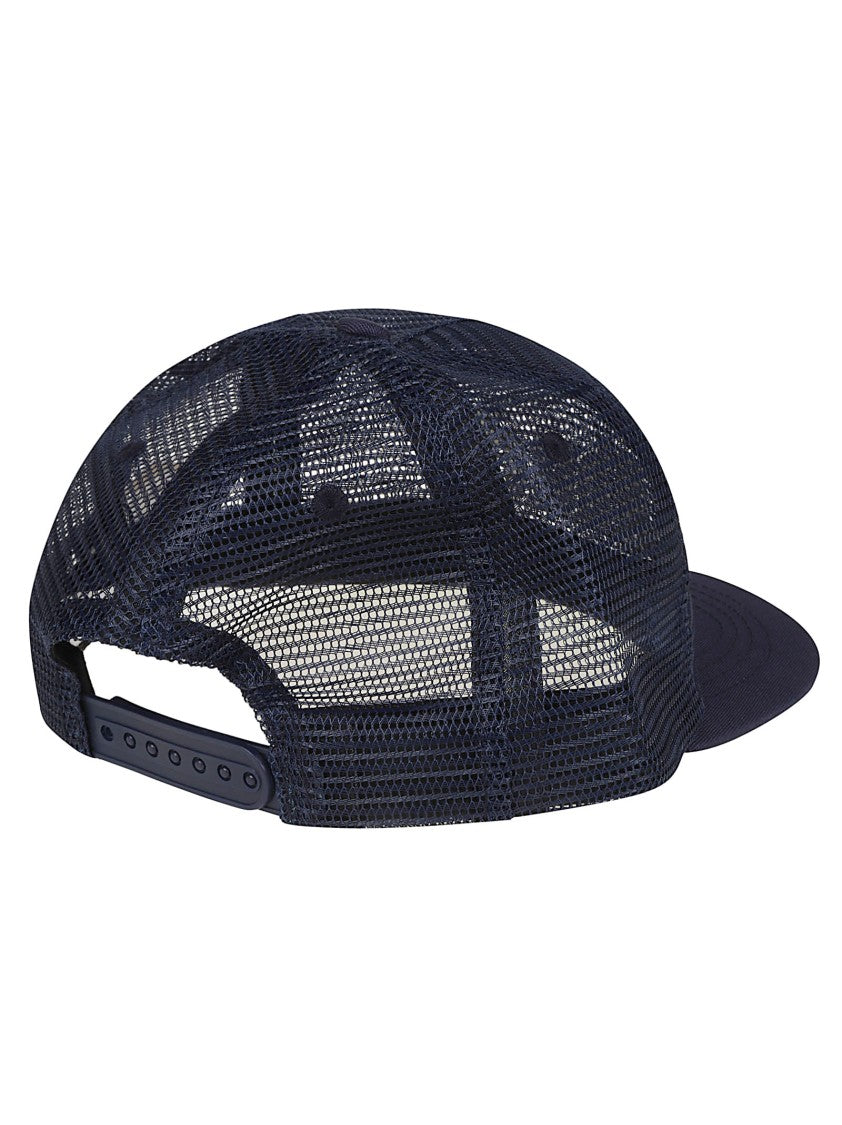 Rhude Black Logo Mesh Embroidered Polyester Baseball Cap