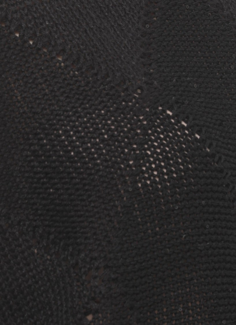 Peserico Black Sequined Linen-Cotton Sweater