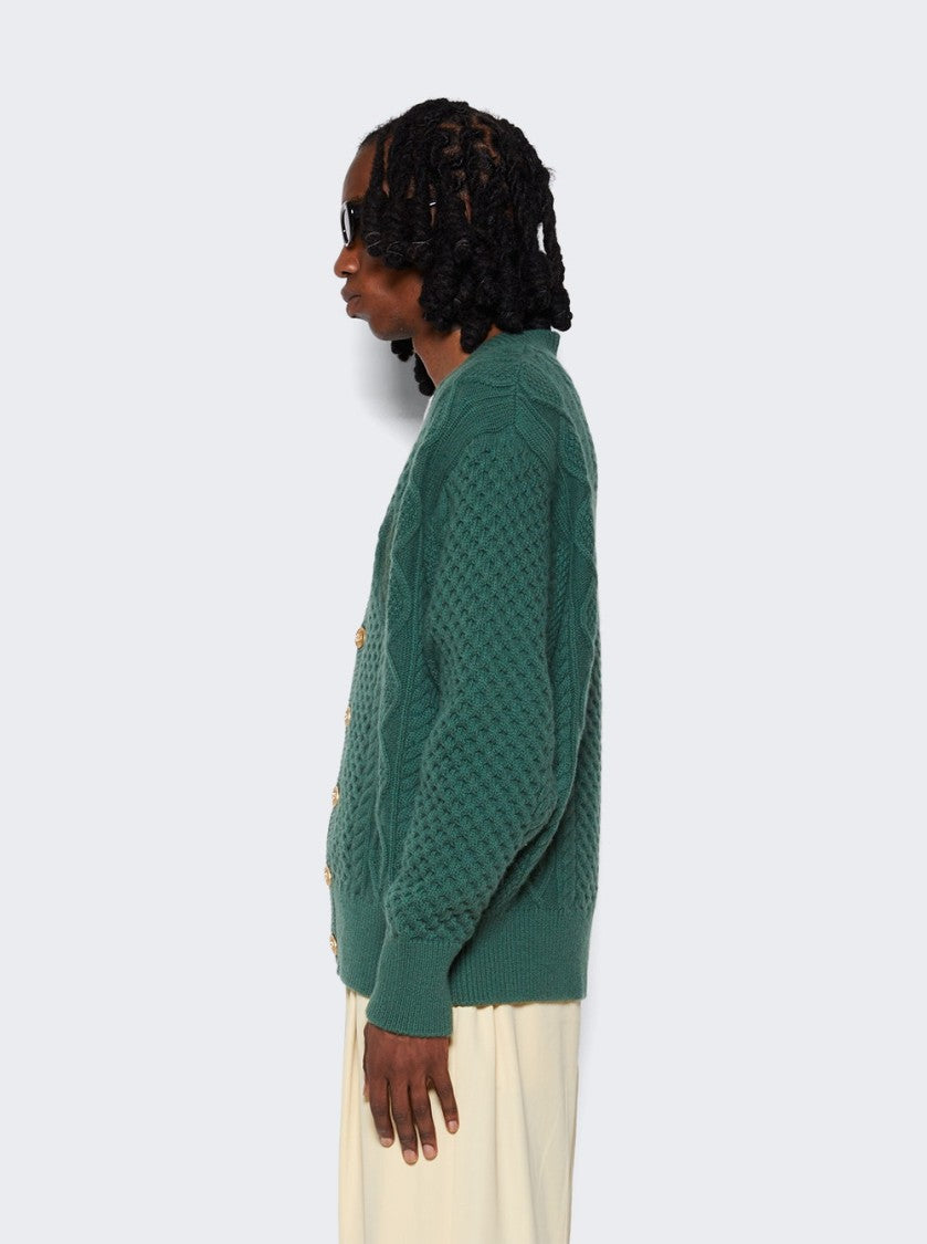 Bally Cable-Knit Wool Cardigan