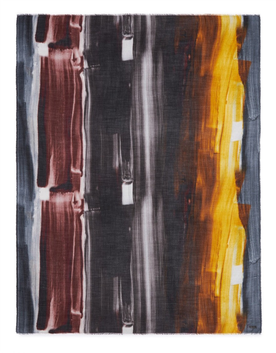Faliero Sarti Rocio Model Wool-Cashmere Artisan Scarf
