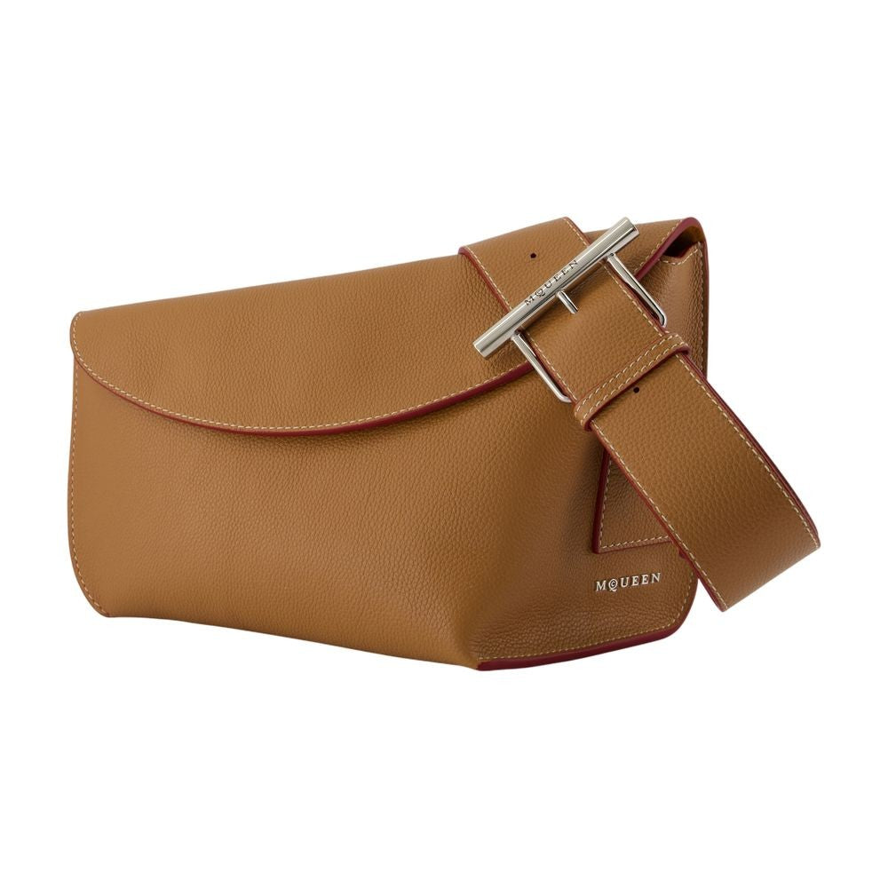 Alexander Mcqueen T Bar Sling Large Shoulder Bag - Leather - Brown