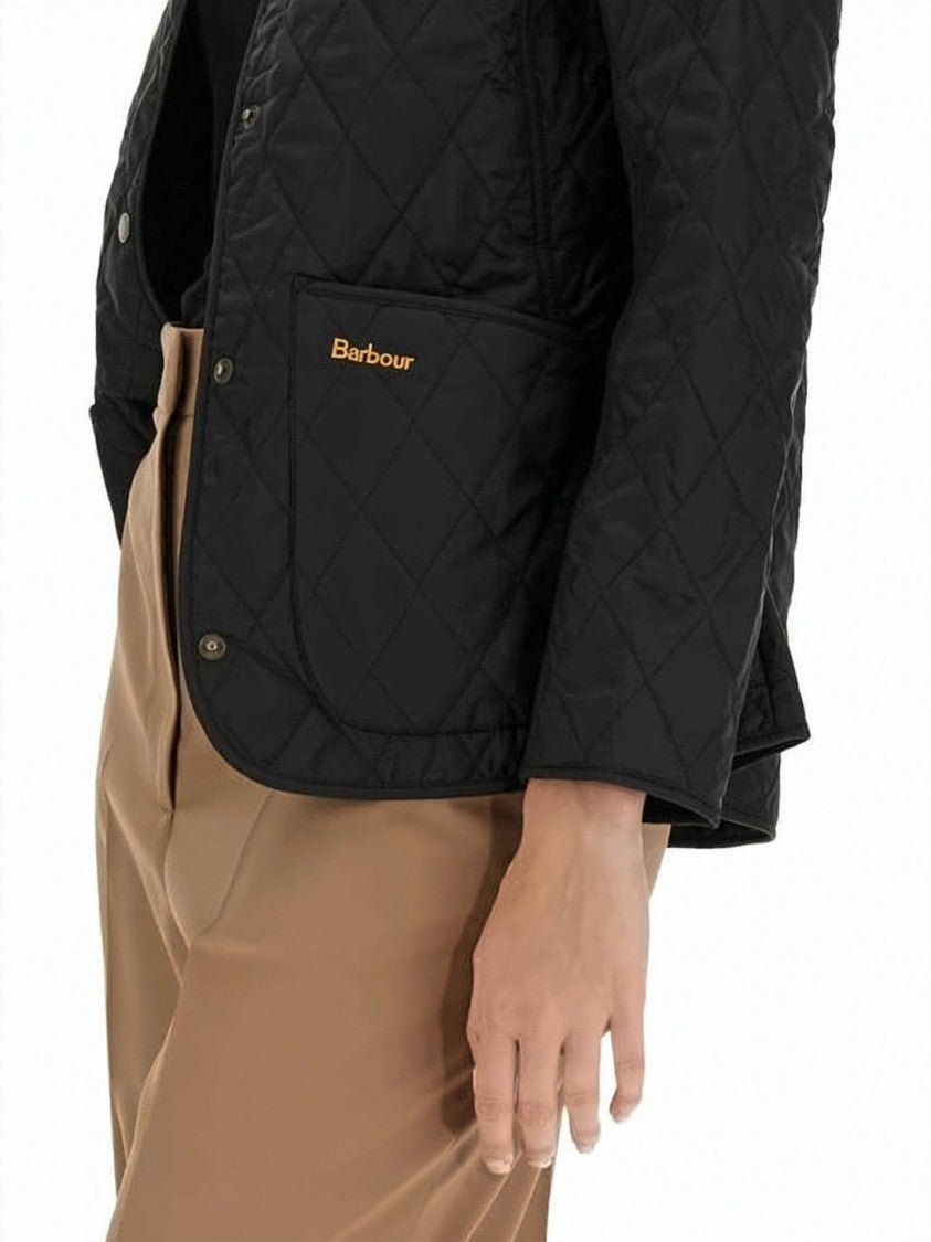 Barbour Navy Annadale Quilted Diamond Pattern Jacket