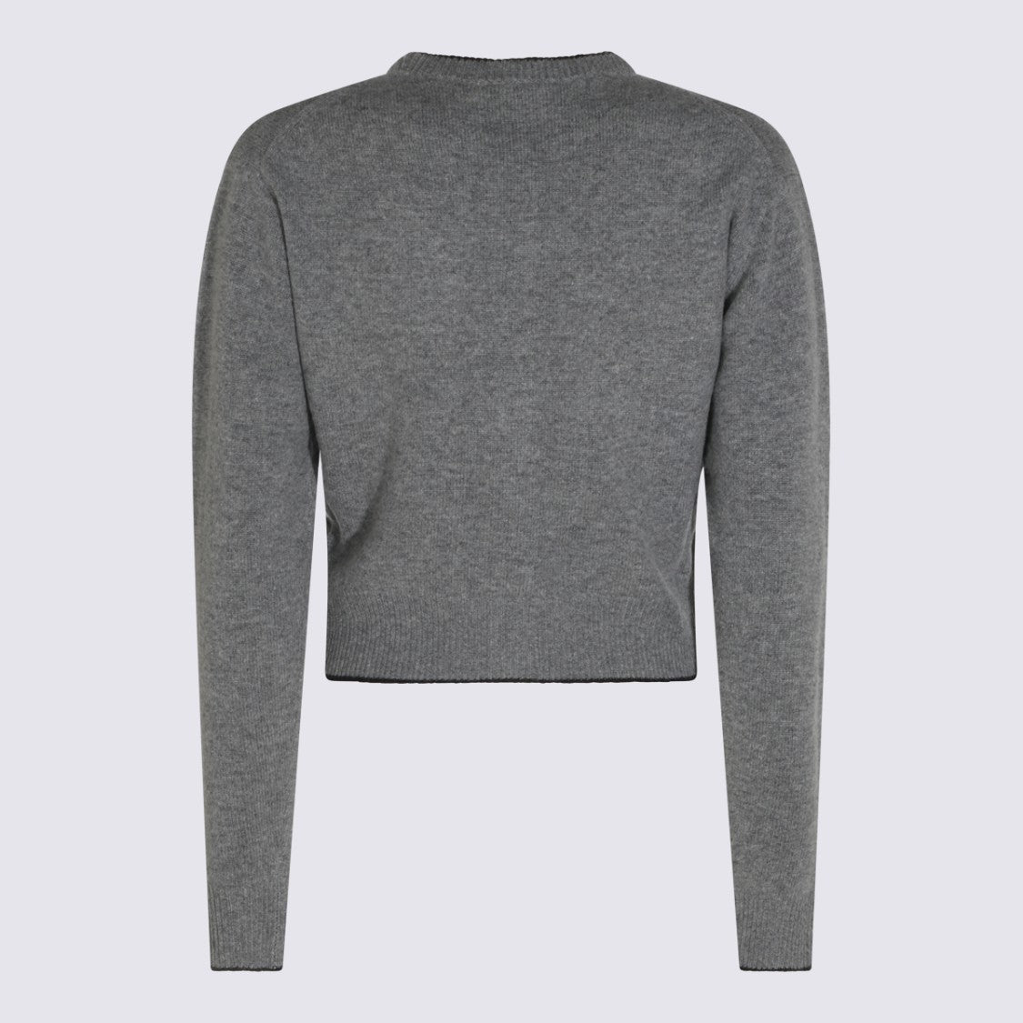 Chloé Cropped Long-Sleeved Sweater With Button-Down Front And Heart Patch