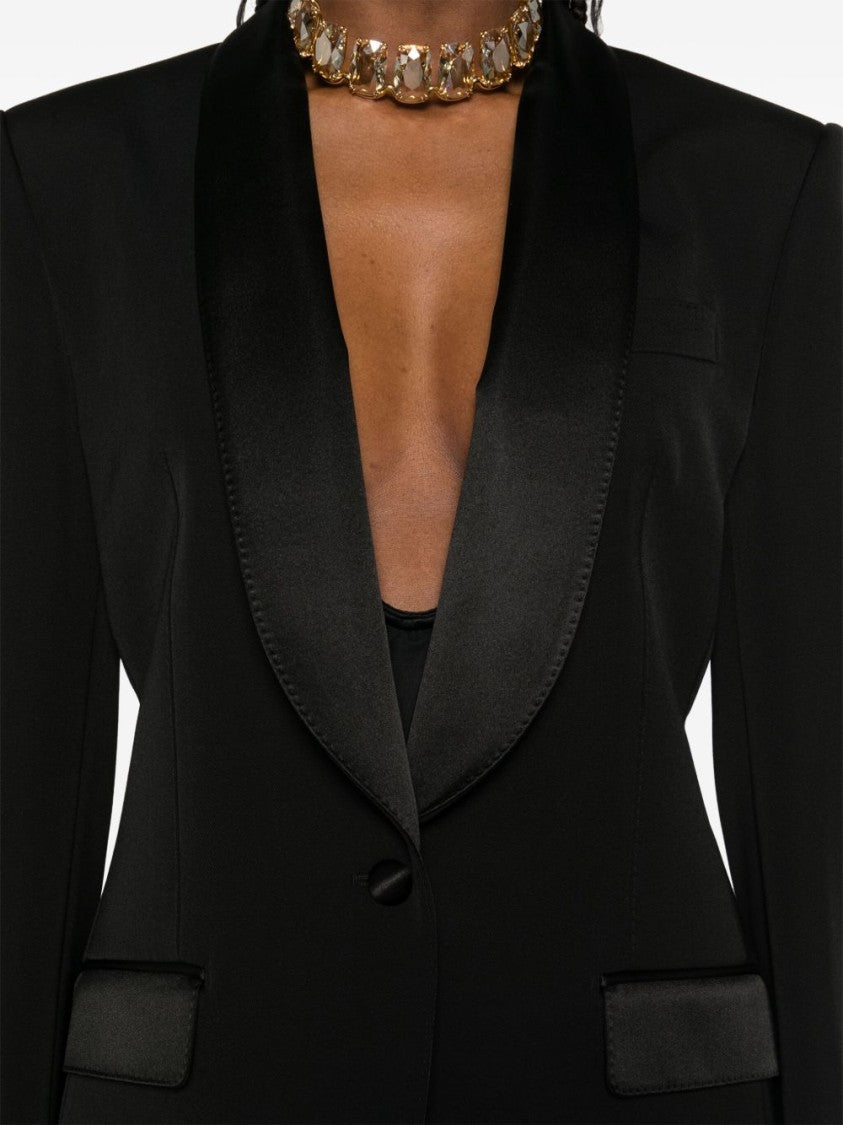 Dolce & Gabbana Tuxedo Jacket In Black Virgin Wool
