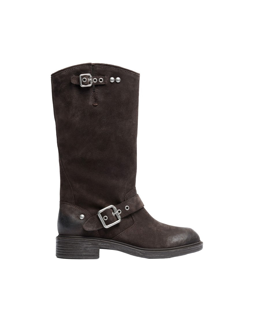 Ash Africa Freesia Silver Accent Mid-Calf Suede Boots
