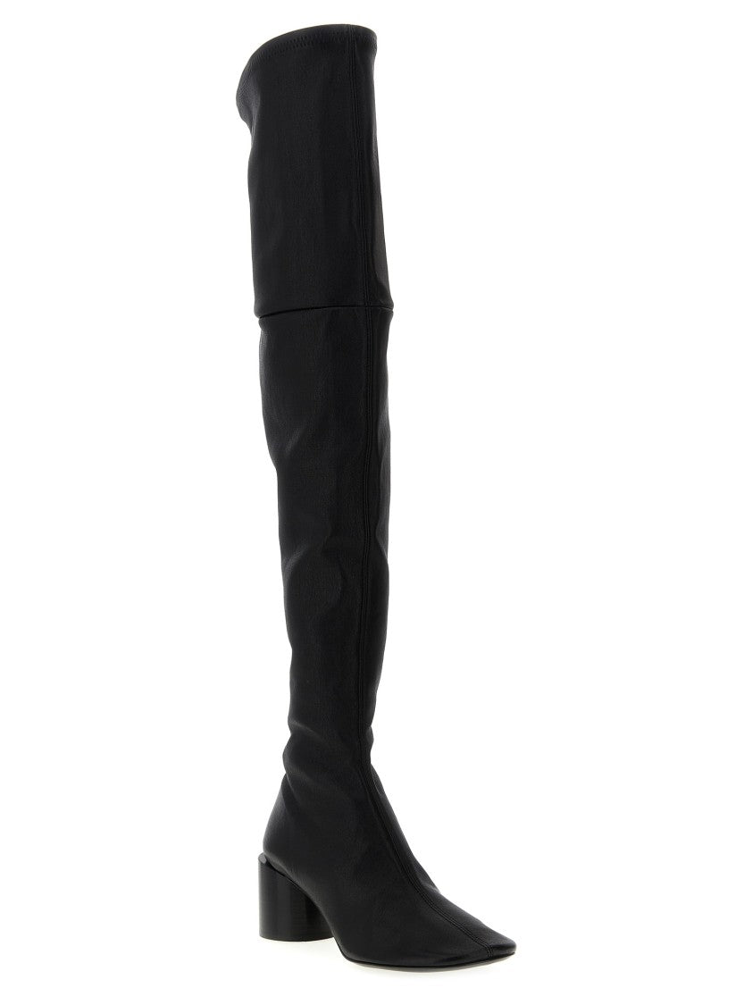 Jil Sander Tall Stretch Nappa Leather Boots With Rounded Toe