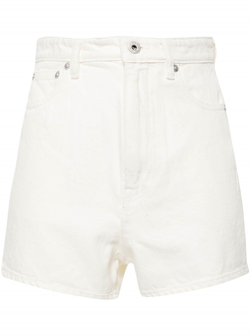 Kenzo High-Waisted Cotton Shorts With Design