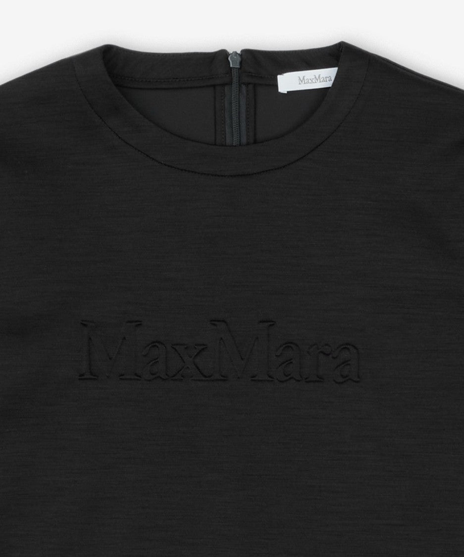 Max Mara Fitted Wool Top With Zipper Closure