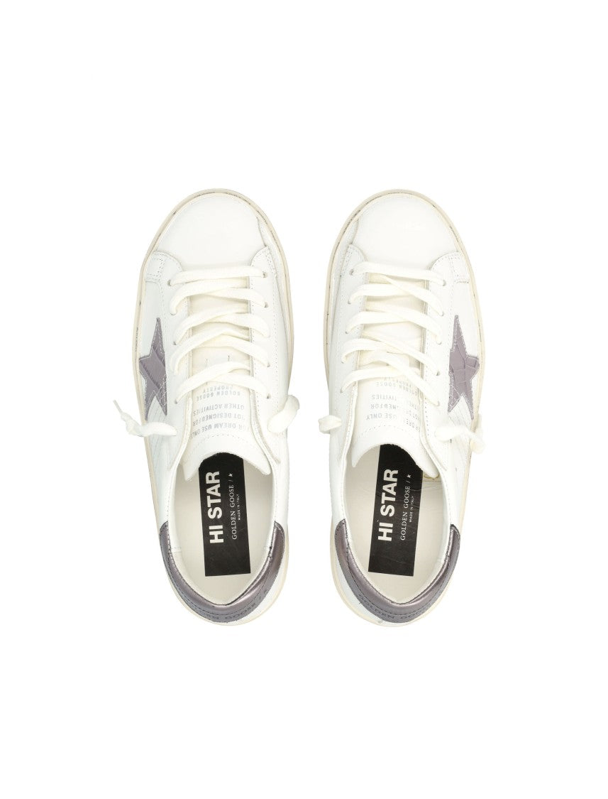 Golden Goose Hi Star Crocodile Effect Sneakers