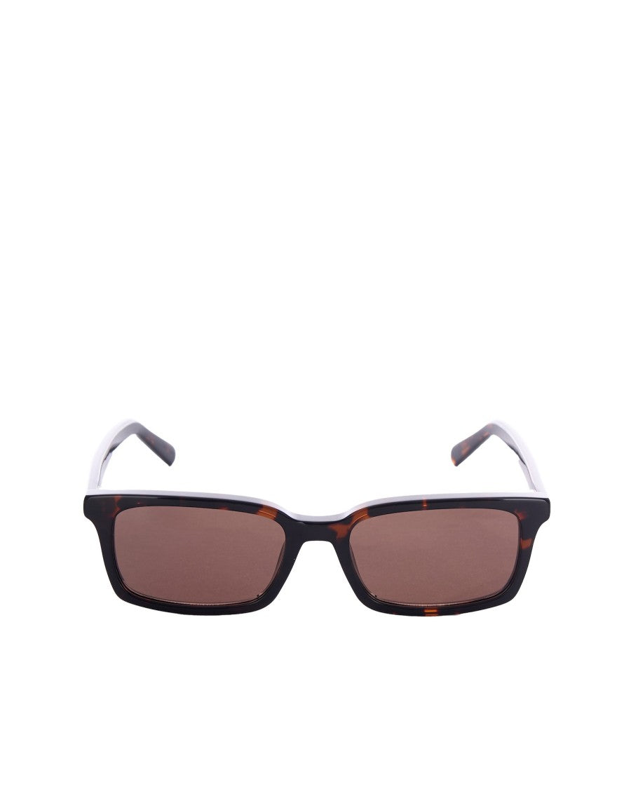 Mm6 By Maison Margiela Rectangular Tortoiseshell Acetate Sunglasses With Engraved Temples