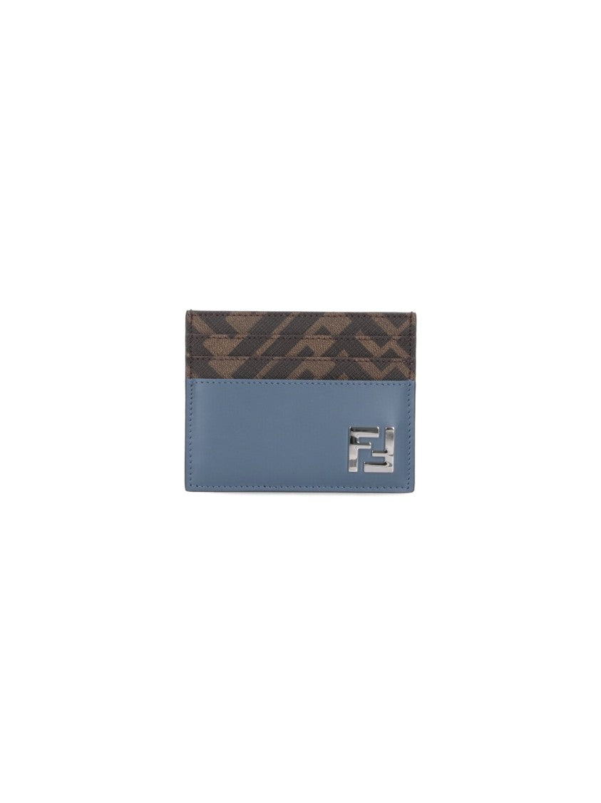 Fendi "Squared Ff" Card Holder – Light Blue