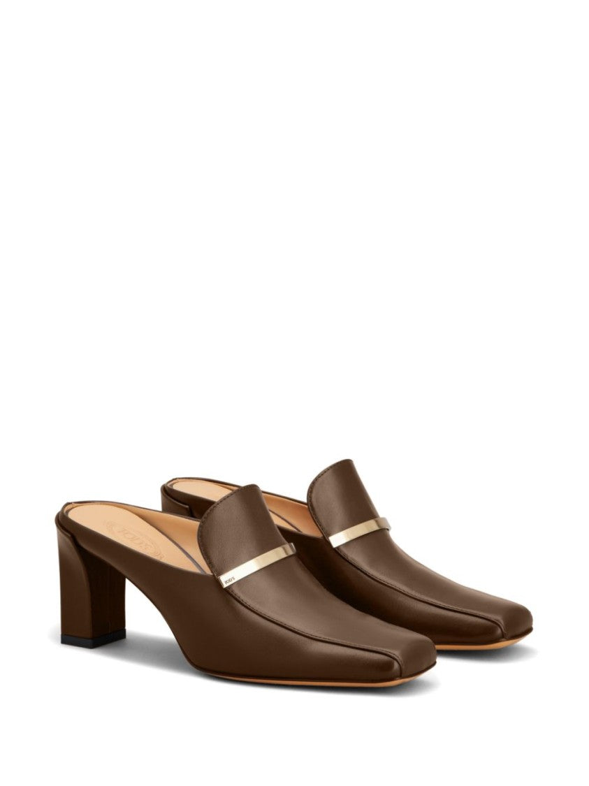 Tod's Brown Calf Leather Sandals