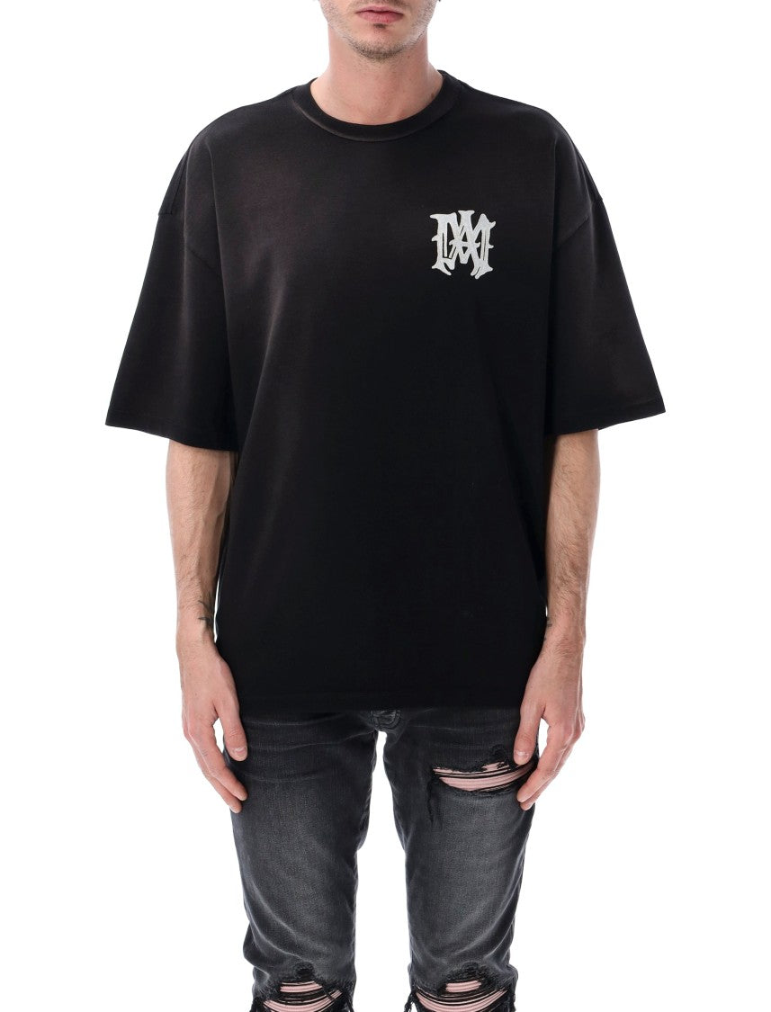 Amiri Hollywood Oversized Black Cotton T Shirt