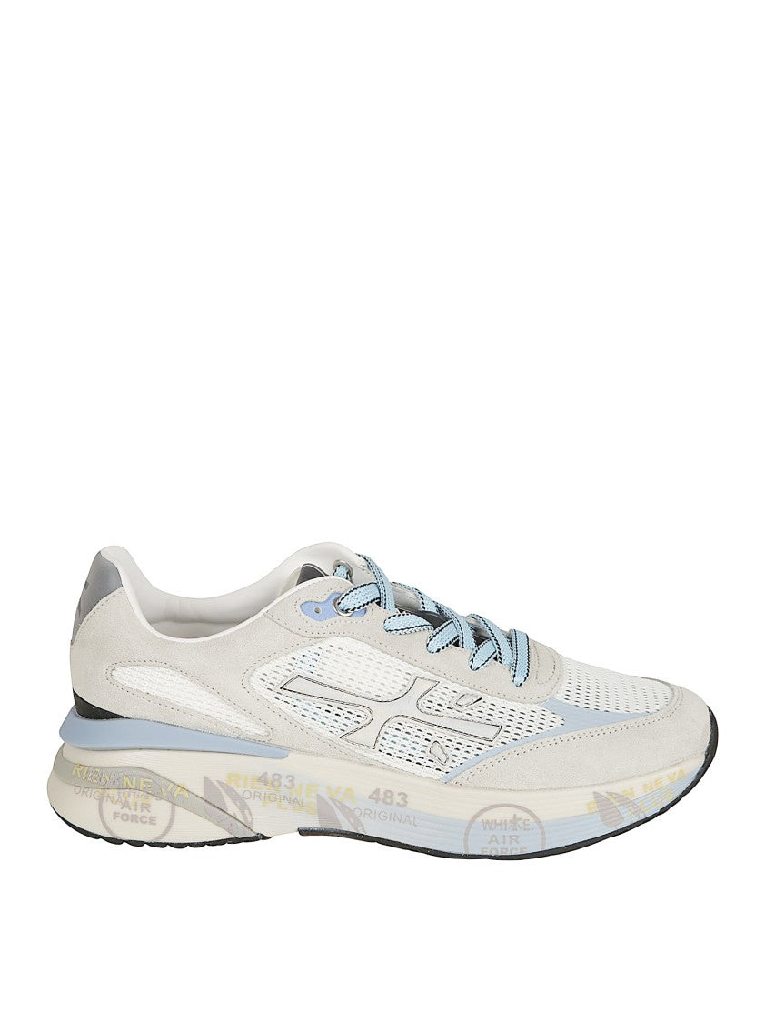 Premiata Low-Top Sneakers With Logo Accents And Textured Upper