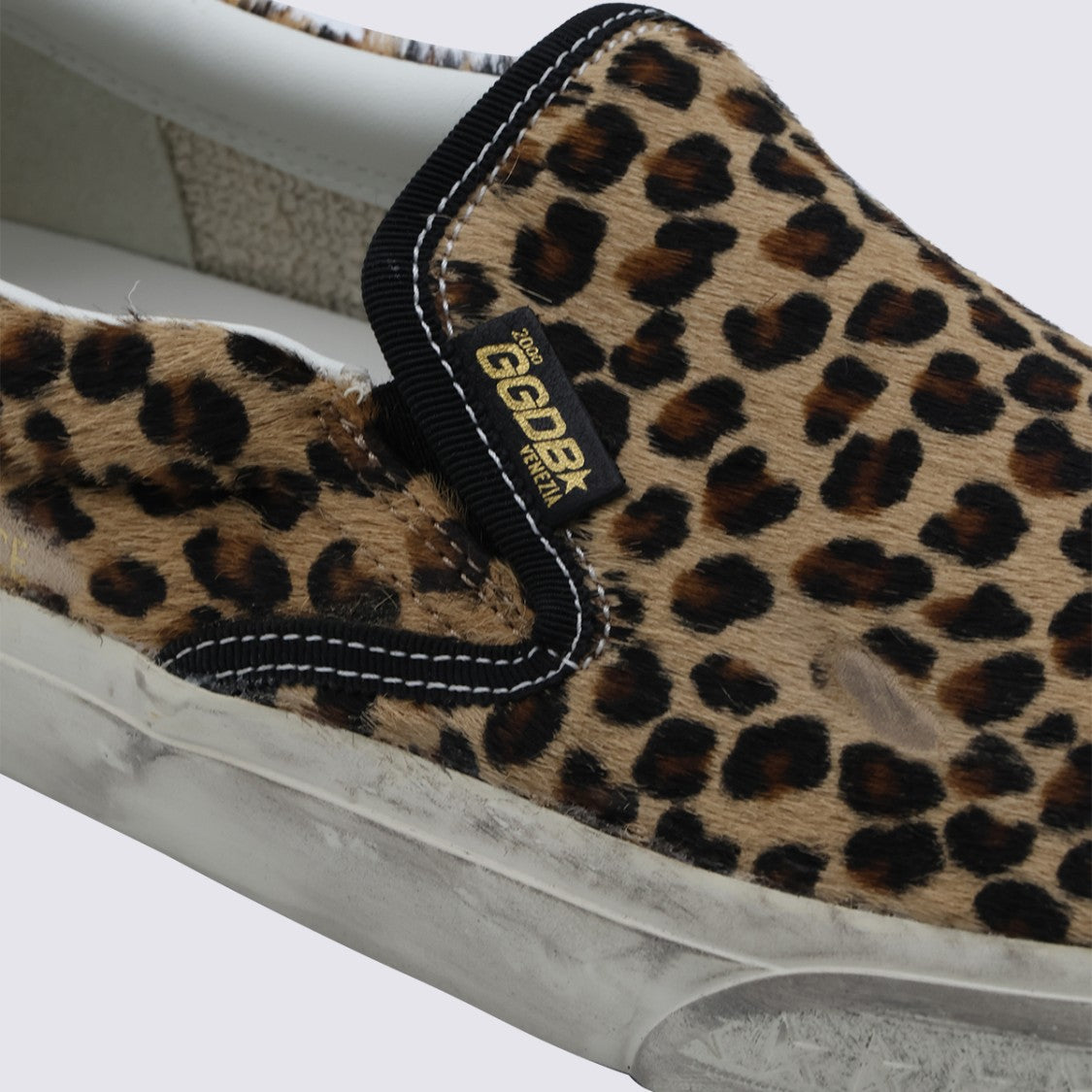Golden Goose Slip-On Sneakers With Bold Leopard Print