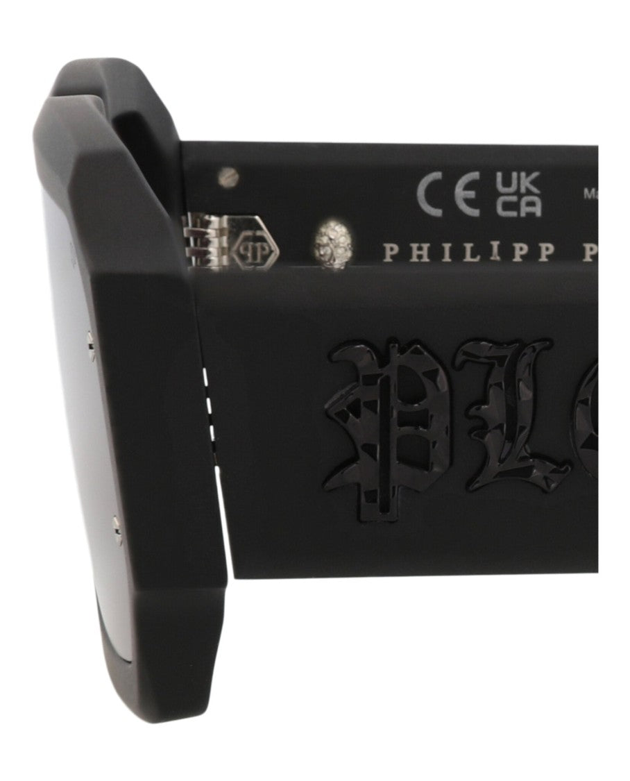 Philipp Plein Bold Square-Frame Acetate Sunglasses With Gothic Details