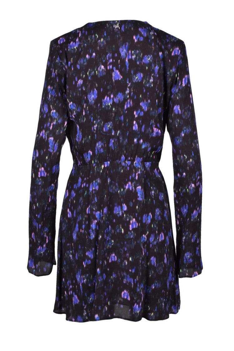 Patrizia Pepe Flared Dress - Black/Purple