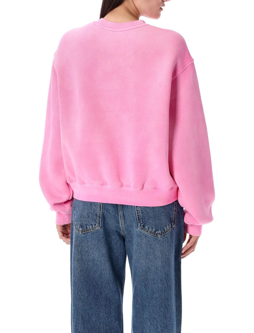 T By Alexander Wang Essential Terry Crew Sweatshirt W/ Puff