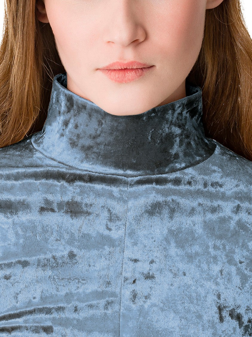 Forte Forte Iridescent Stretch Velvet Turtleneck T-Shirt