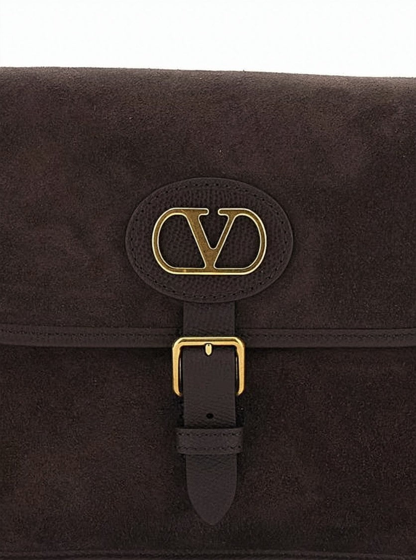Valentino Garavani Structured Suede Crossbody Bag