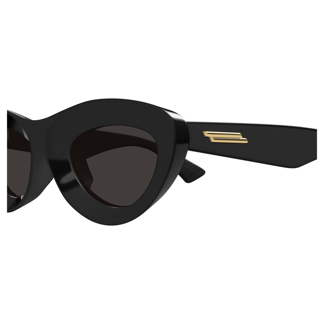 Bottega Veneta Bv1325s Glossy Black Cat-Eye Sunglasses