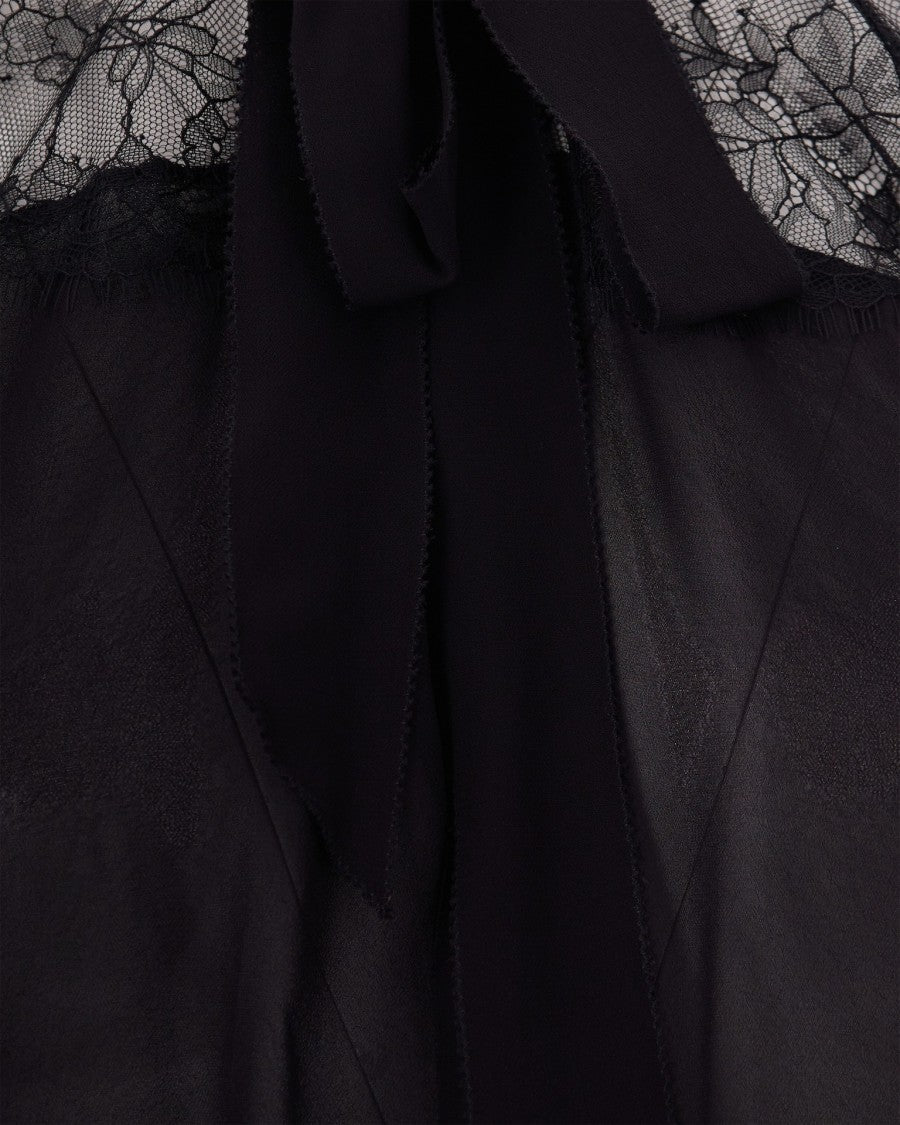 Patrizia Pepe Black Lace Blouse