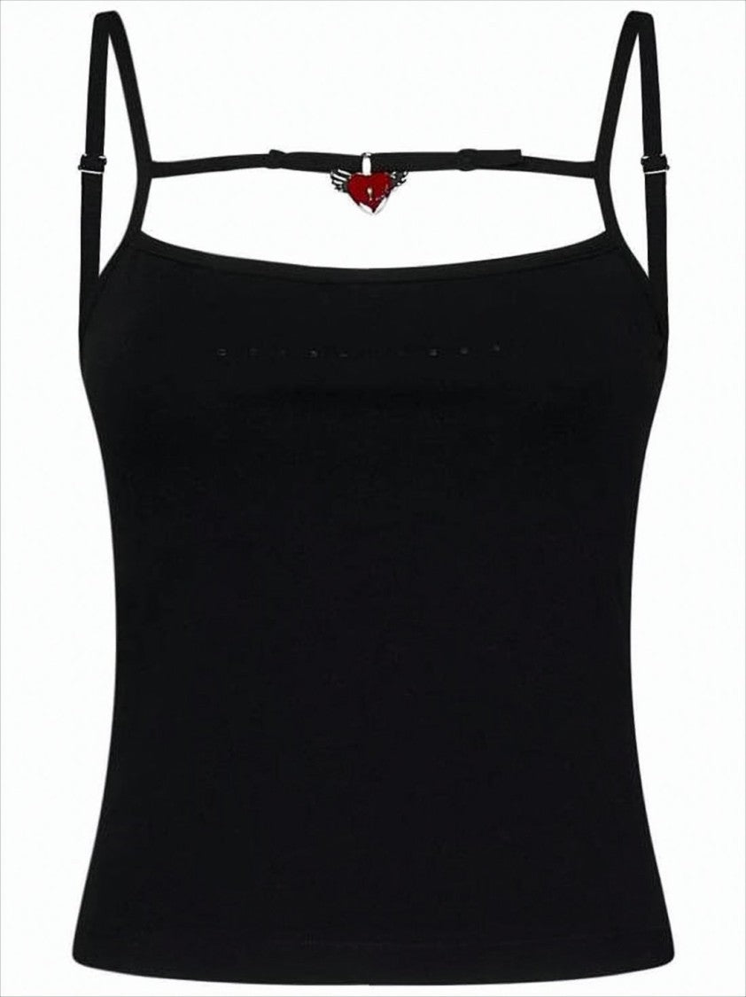 Ottolinger Fitted Sleeveless Top With Decorative Neckline Detail