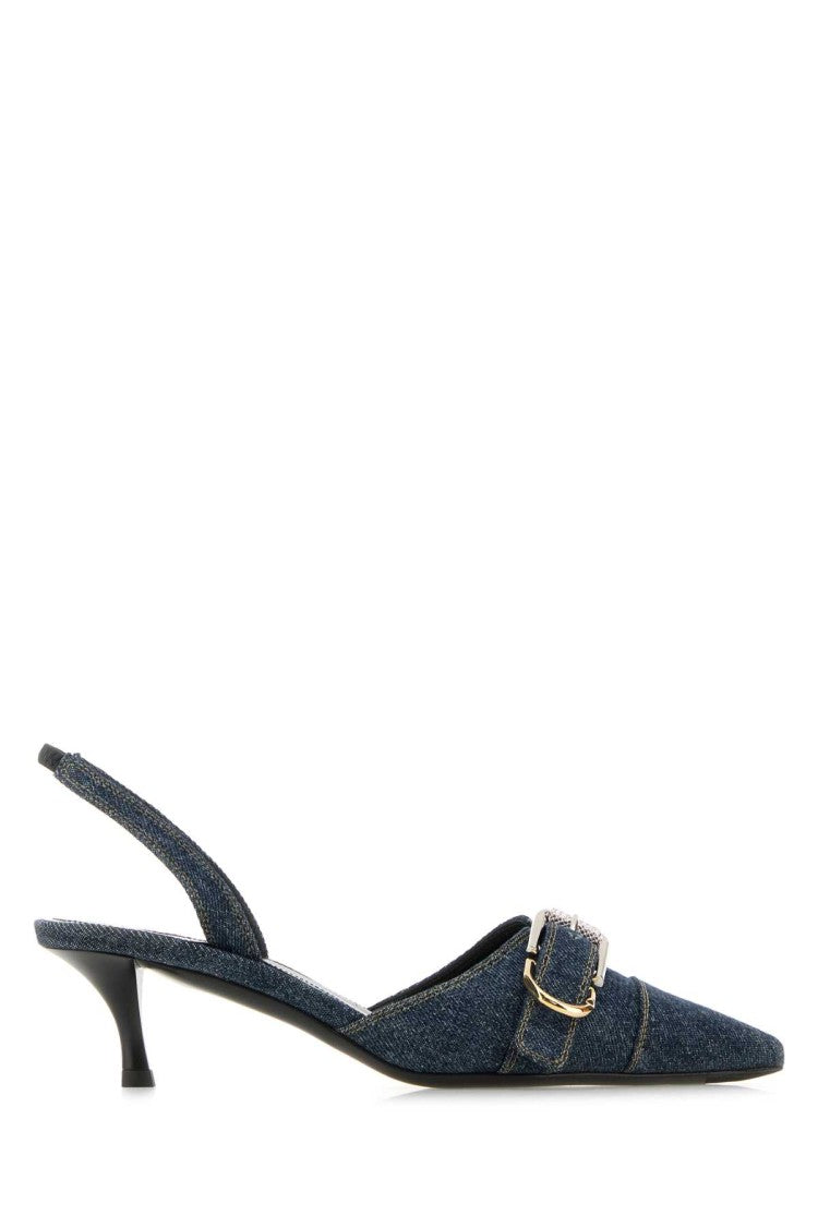 Givenchy Denim Upper Pumps With Pointed Toe