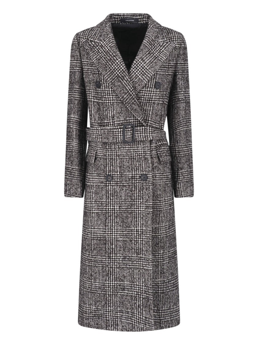 Tagliatore Black Jole Double-Breasted Wool Coat