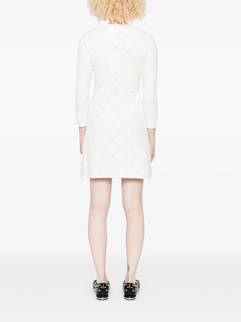 Self-Portrait A-Line Mini Dress With Velvet Bow