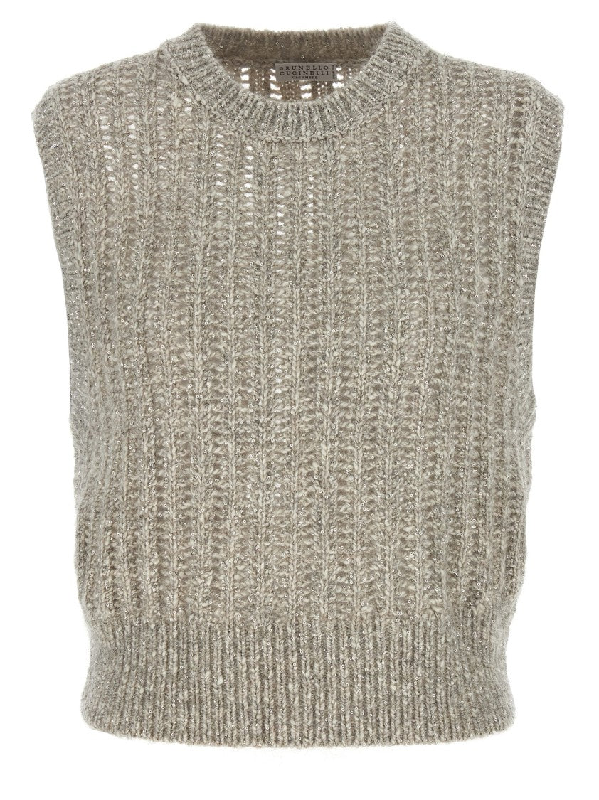 Brunello Cucinelli Rustic Dazzling Net' Vest