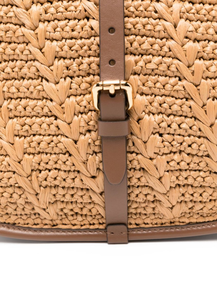 Etro Chevron Textured Calf Leather Shoulder Bag
