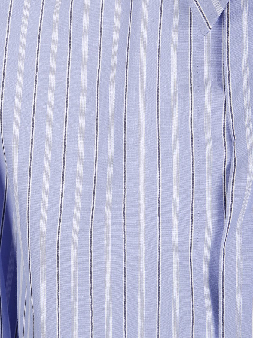 Maison Margiela Tailored White Cotton Long-Sleeved Shirt With Structured Collar