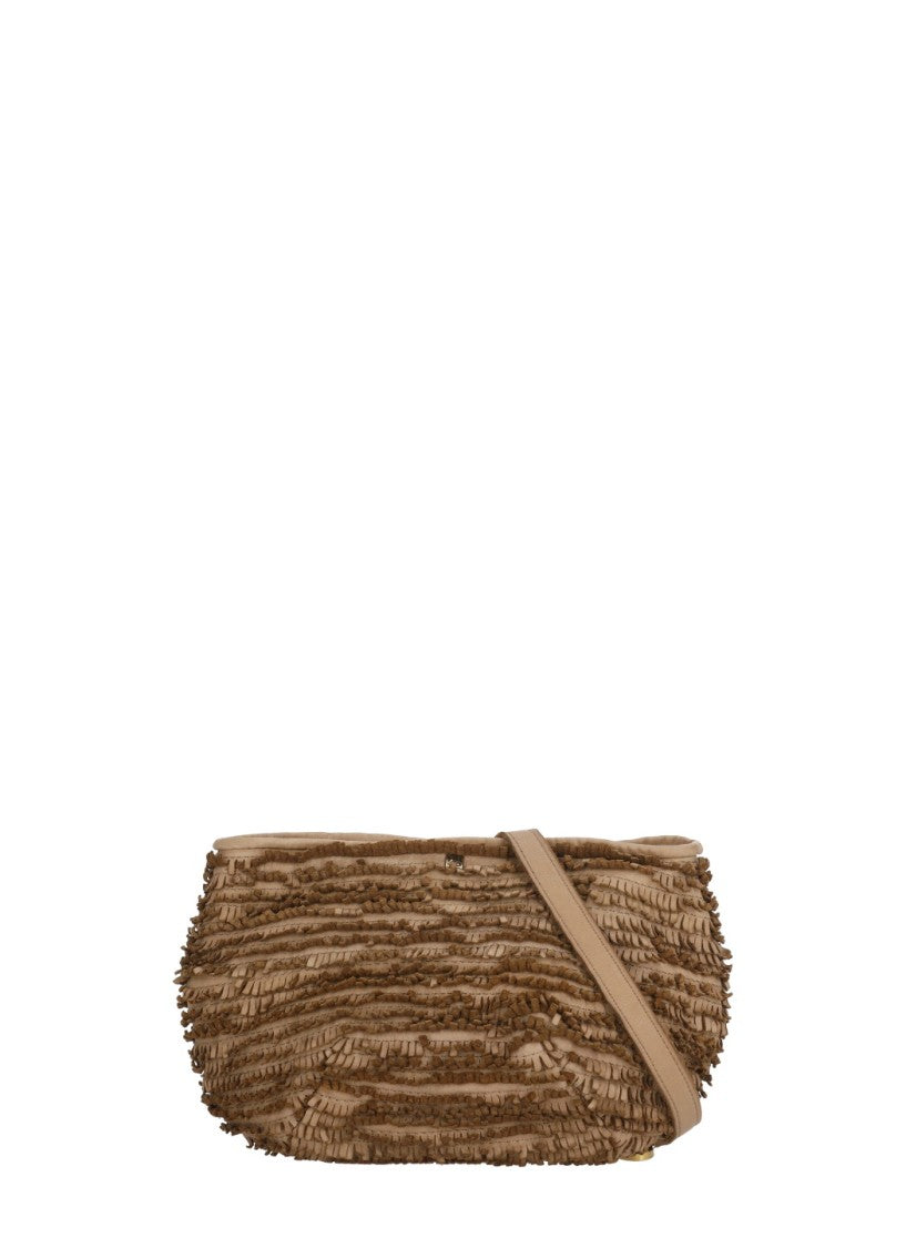 Majo Baia Del Silenzio Bag With Micro Fringe Texture