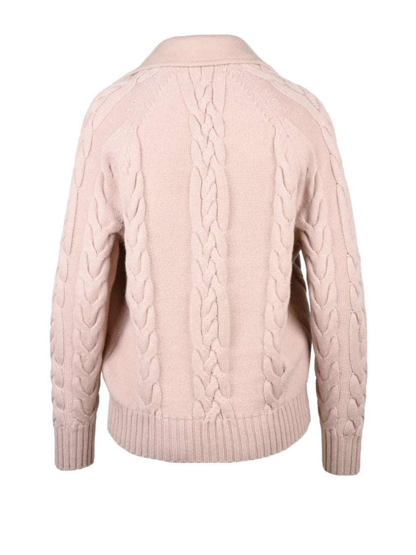 Max Mara Pink Wool-Blend Double-Breasted Jacket