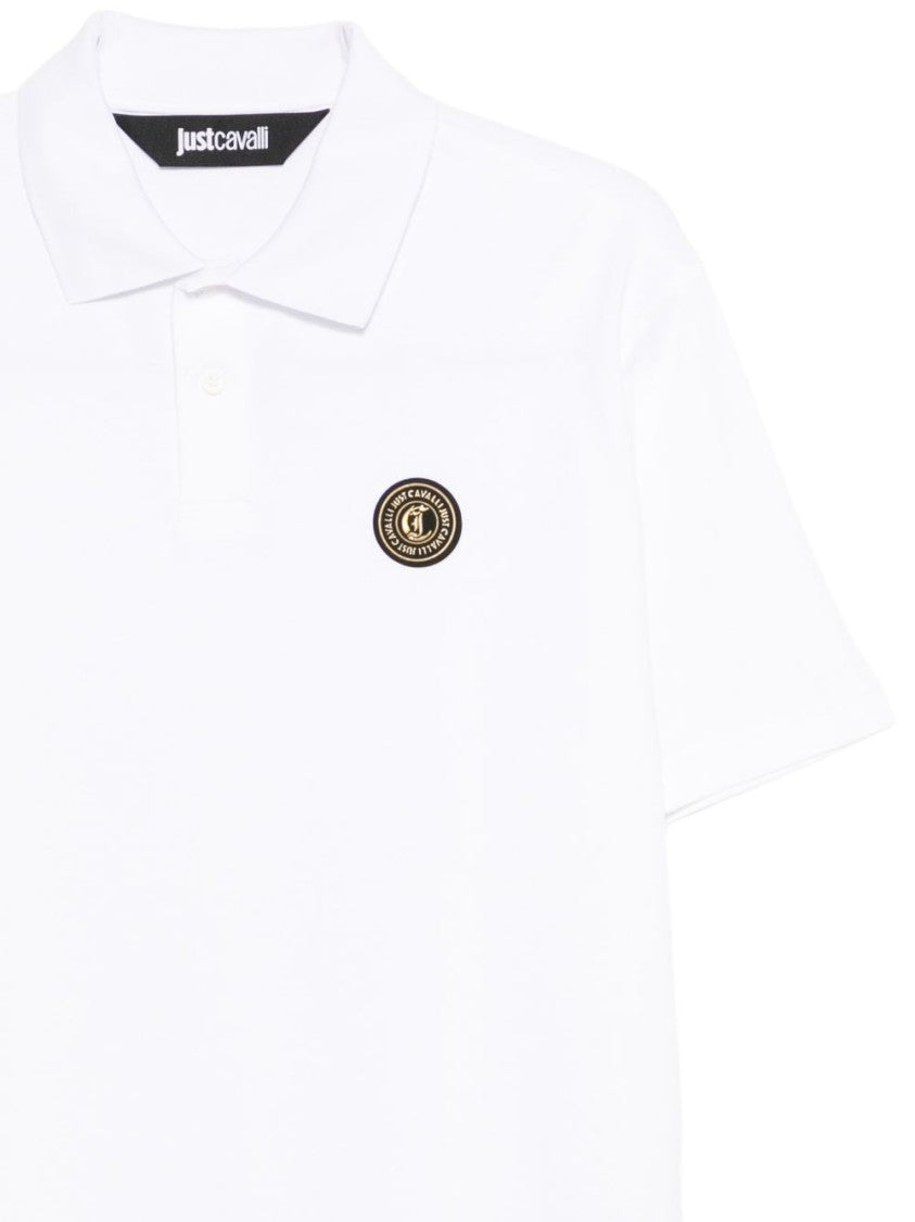 Just Cavalli Short-Sleeve Traditional Collar Polo Shirt