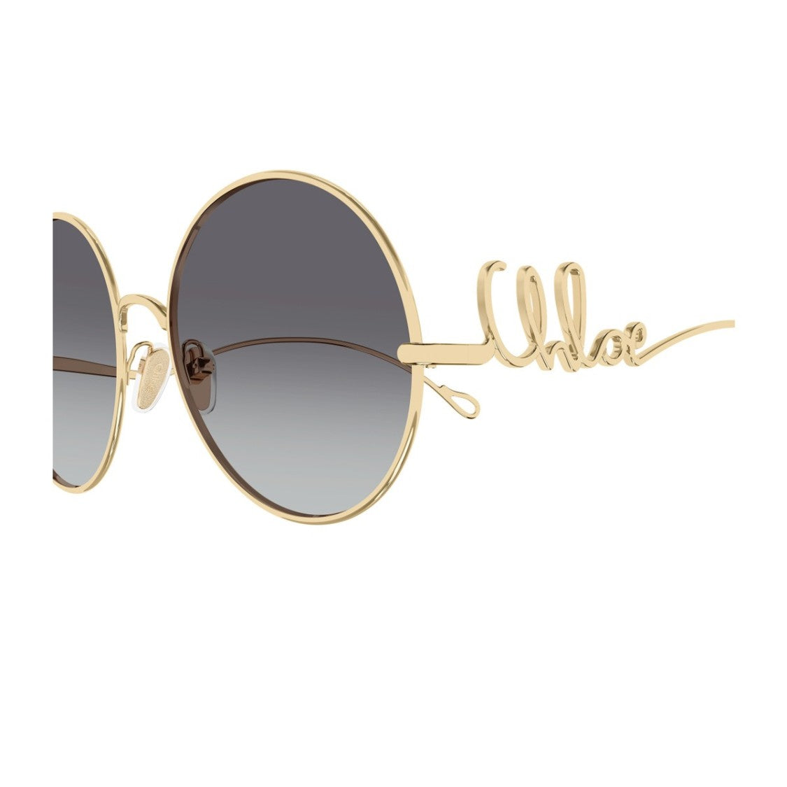 Chloé Gold Iconic Ch0329s Metal Round Sunglasses