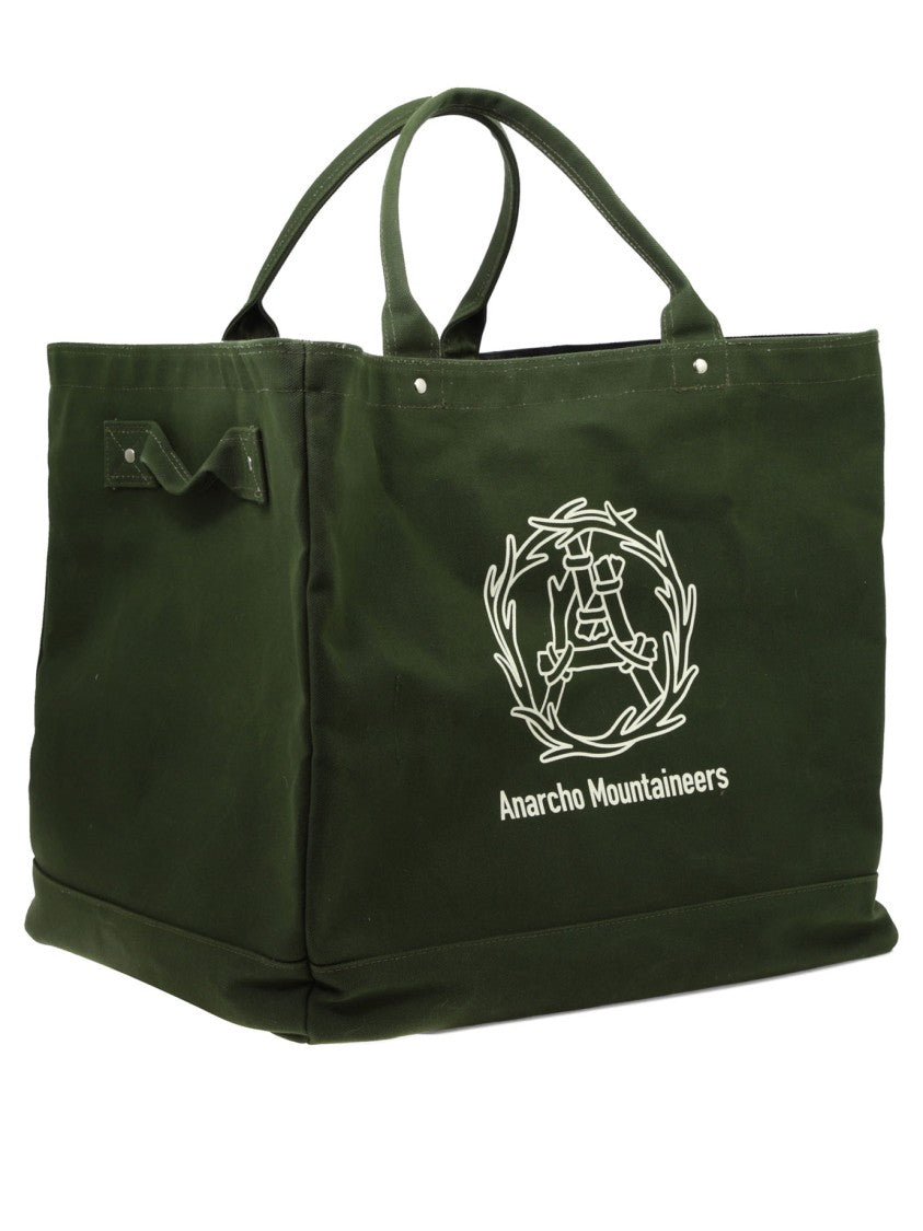 Mountain Research Deep Green Cotton Tote With Graphic Print