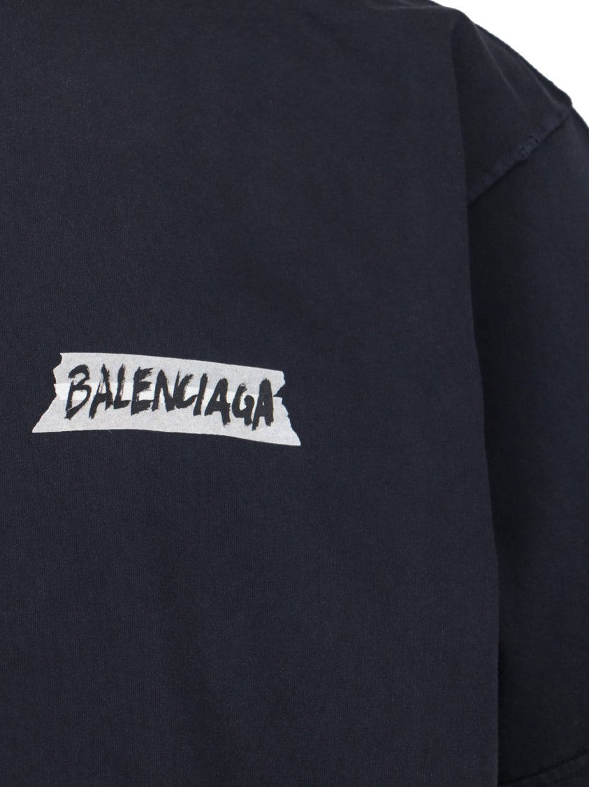 Balenciaga "Masking Tape" T-Shirt – Black