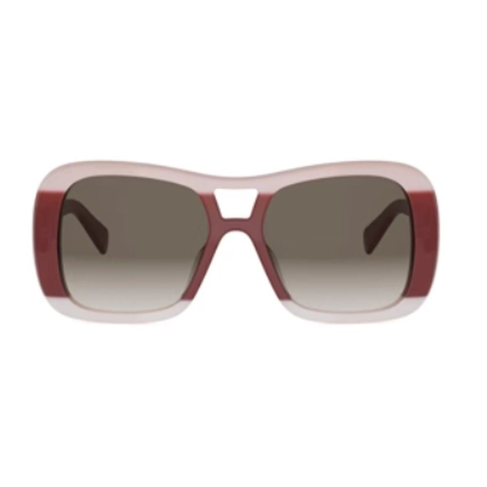 Celine Burgundy/Pink Cl40331u Triomphe Pilot Sunglasses