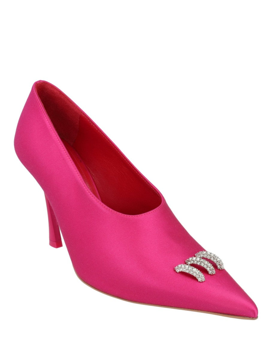 Givenchy Show Pumps In Satin With Crystals Details
