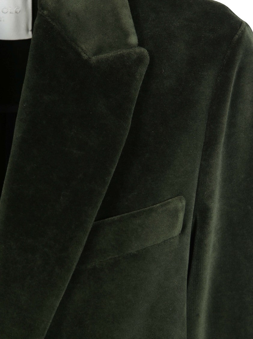 Circolo Smooth Velvet Blazer