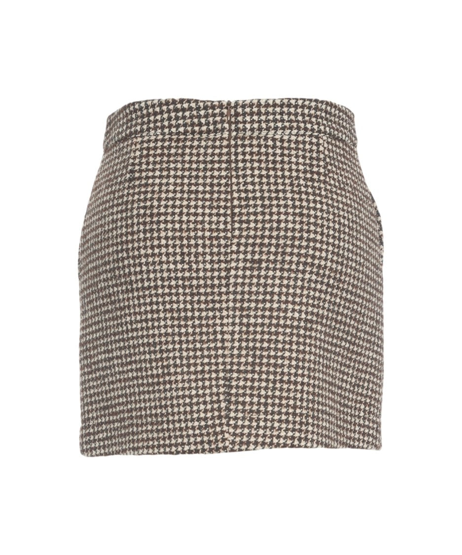 Kaos Houndstooth Miniskirt