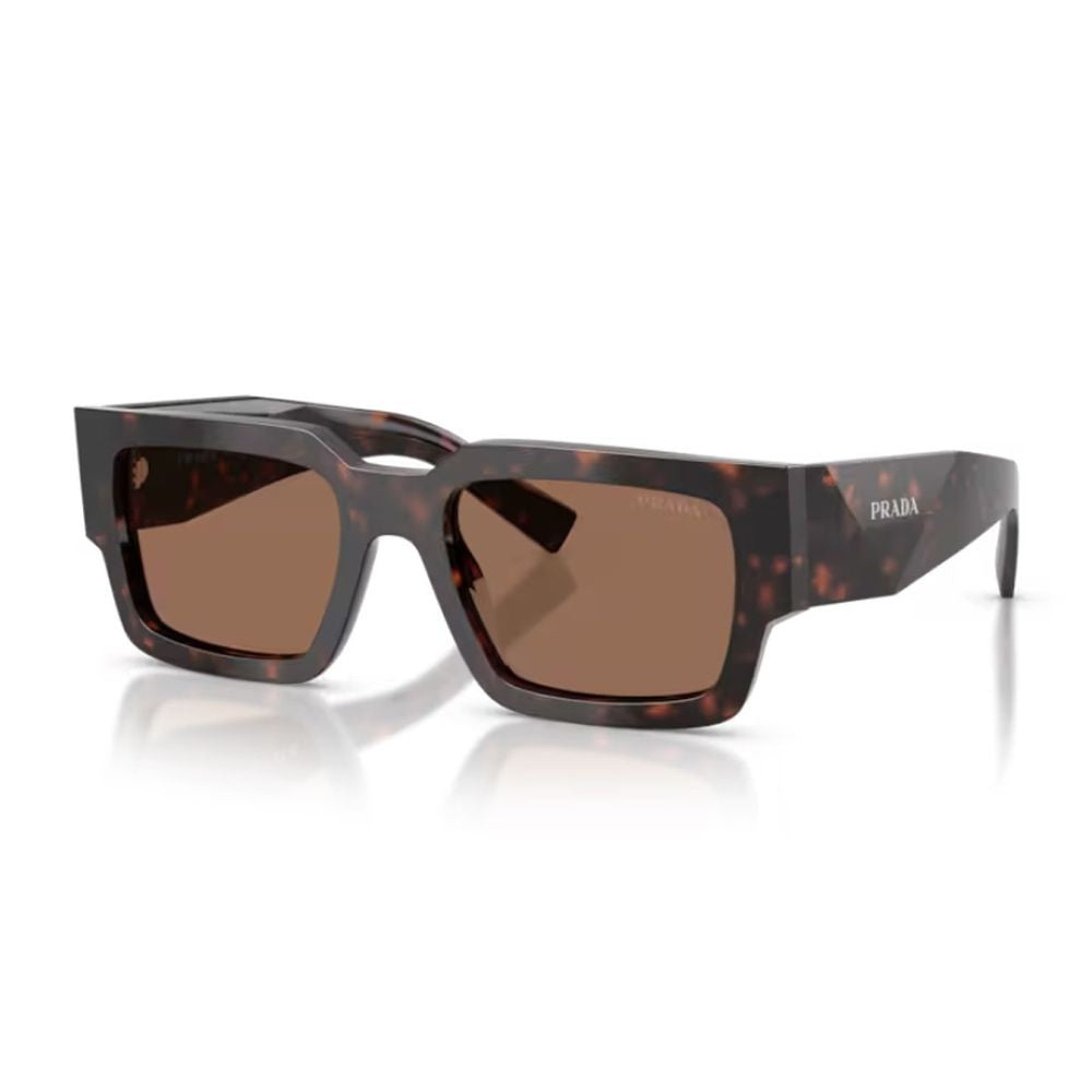 Prada Pr B17s Symbole Square Frame Tortoiseshell Acetate Sunglasses