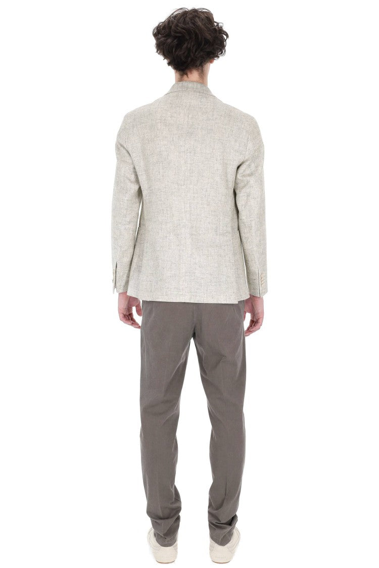 Tagliatore Montecarlo Textured Viscose-Cotton Blazer