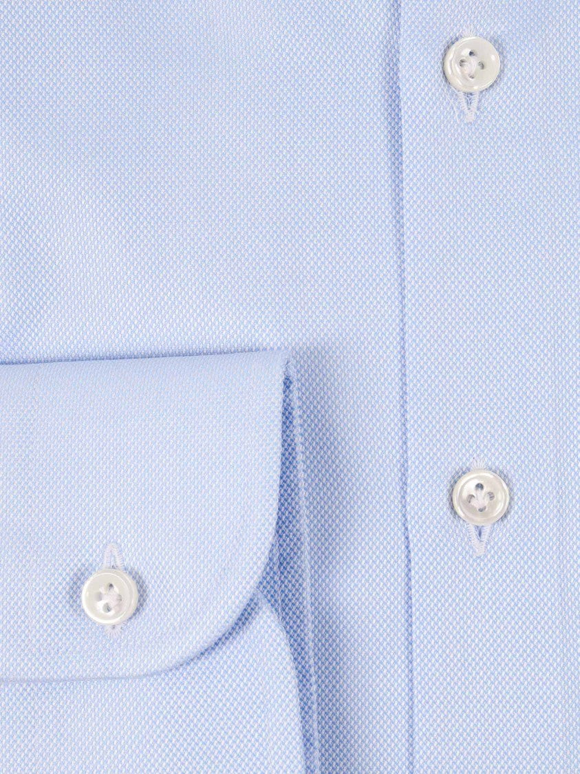 Sonrisa Textured Blue Dress Casual Shirt