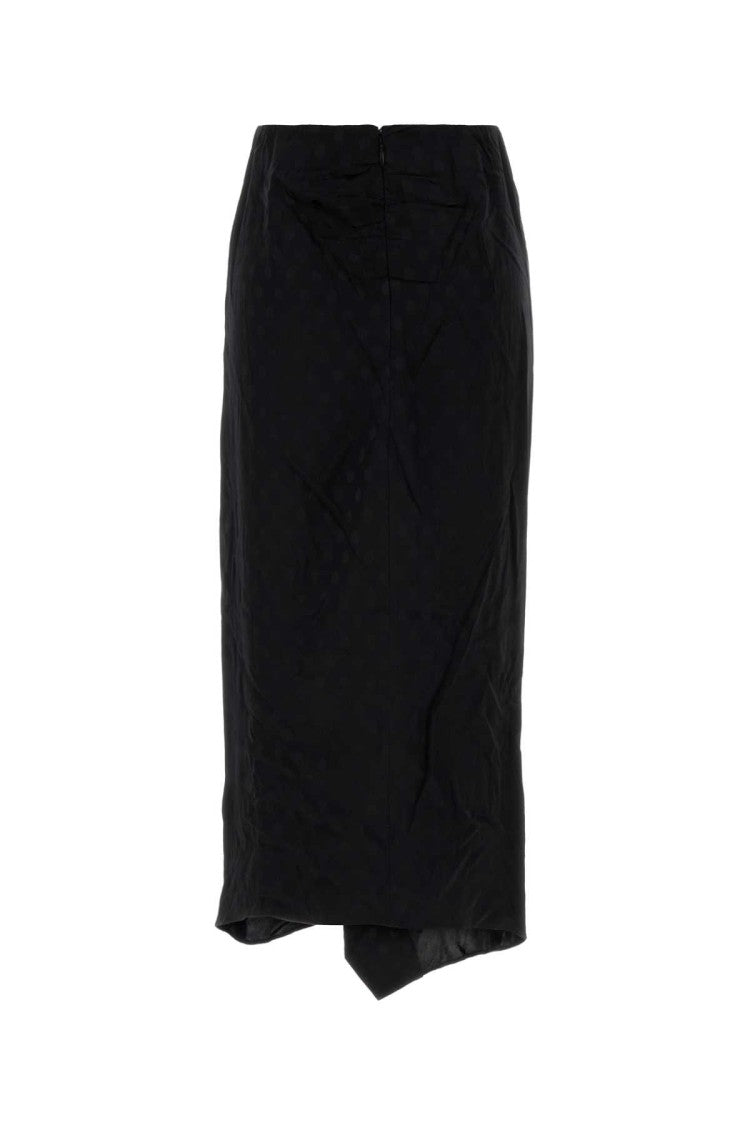 Isabel Marant Black Stretch Silk Breen Skirt